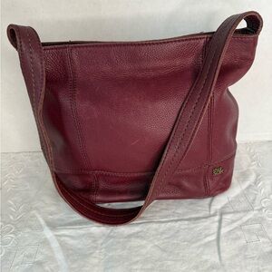 The Sak De Young Burgundy Leather Shoulder Bag